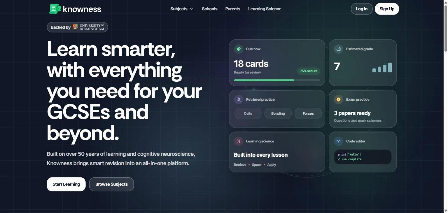 Knowness homepage